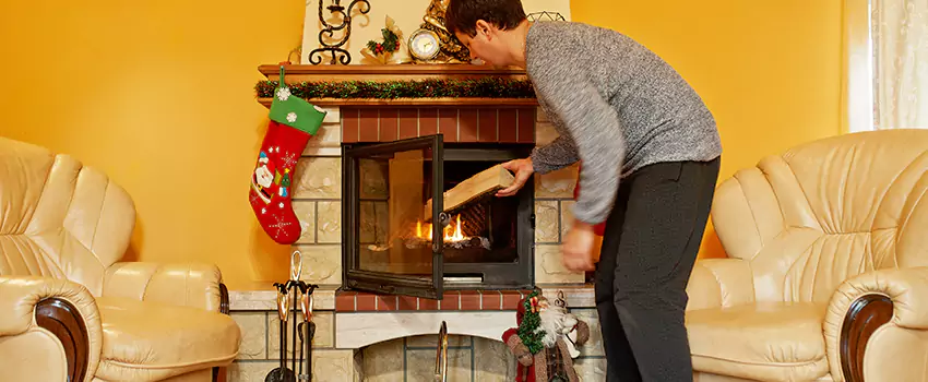 Rusted Metal Fireplace Restoration in Hastings, Nebraska